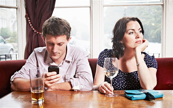 Couple having drinks in bar